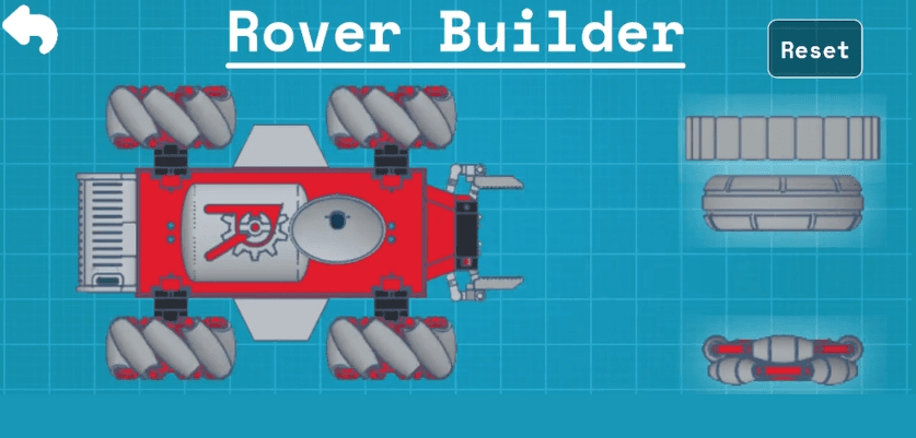 Build your rover in the app