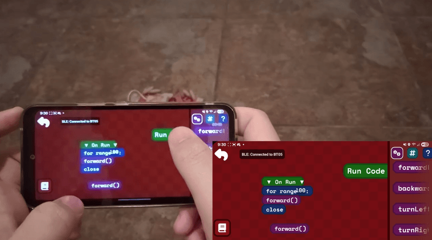 Code the rover from your phone