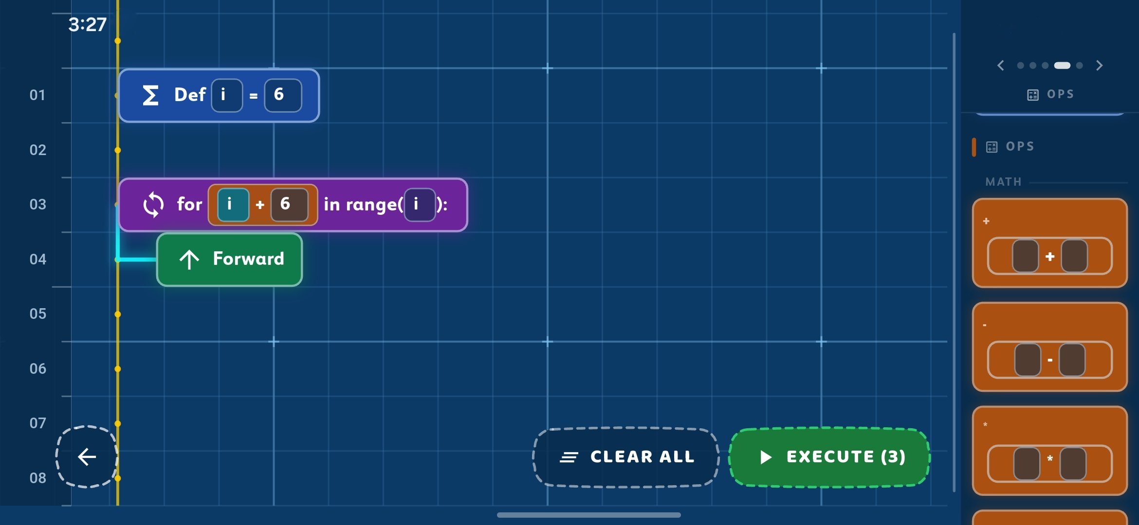 The redesigned Roverdrive code editor